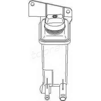 Компенсационный бак, гидравлического масла услителя руля TOPRAN 110 689