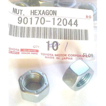 Гайка шпильки поворотного кулака LAND CRUISER 7# (класс прочности 11) <b>TOYOTA 90170-12044</b>