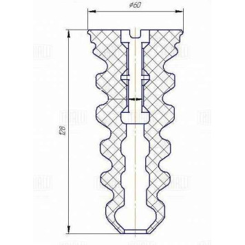 Отбойник стойки задней ВАЗ 2190-2192 Калина (комплект 2шт) <b>TRIALLI BC 0157</b> 2192-291281000-1