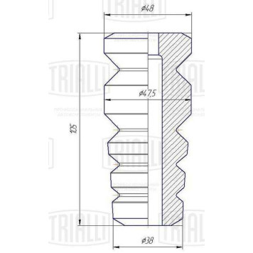 Отбойник стойки задней ВАЗ 2170 Приора <b>TRIALLI BC 0183</b>-1