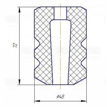 Отбойник стойки задн LADA Largus 8200216824 <b>TRIALLI BC 0186</b>-1