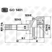 Шрус наружный Nissan Almera 00- 1.4/1.6/2.0 ABS <b>TRIALLI GO1401</b>