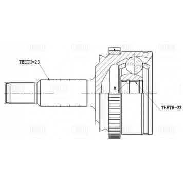 ШРУС наружный Lada Vesta SW (2015-) (22 шлица) <b>TRIALLI GO 839</b> 8450008103-2