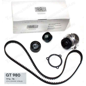 Комплект ГРМ ВАЗ 2180 Vesta (помпа, ремень, 2 ролика) 21126-1006040 <b>TRIALLI GT 980</b>