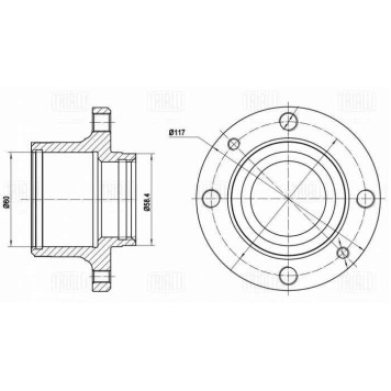 Ступица ВАЗ 2108-2110 задняя <b>TRIALLI MR 0110</b>-3