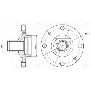 Ступица ВАЗ 1118 Калина передняя <b>TRIALLI MR 0118</b>-3