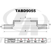Диск тормозной <b>TRUSTAUTO TABD9055</b>