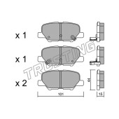 К-т дисков. тормоз. колодок <b>TRUSTING 10110</b>
