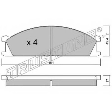 Колодки тормозные дисковые <b>TRUSTING 109.0</b>
