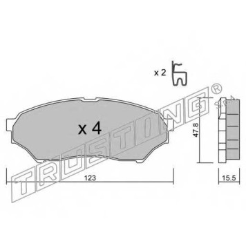 Колодки тормозные дисковые <b>TRUSTING 412.0</b>