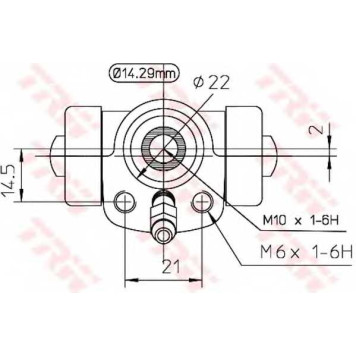 Колесный тормозной цилиндр TRW BWA108-1