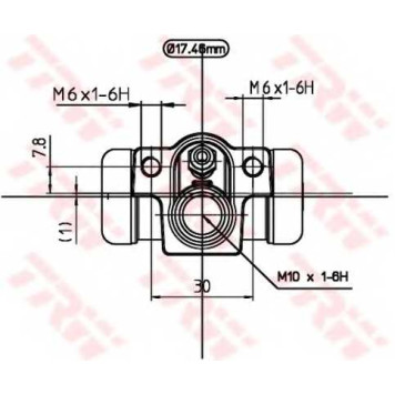 Колесный тормозной цилиндр TRW BWC244-1
