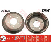 Тормозной барабан TRW DB4038