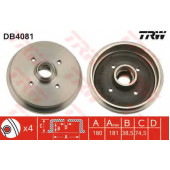 Тормозной барабан TRW DB4081