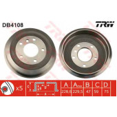 Тормозной барабан TRW DB4108