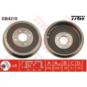 Тормозной барабан TRW DB4210