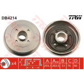 Тормозной барабан TRW DB4214