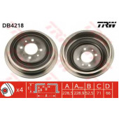 Тормозной барабан TRW DB4218