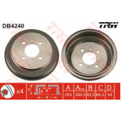 Тормозной барабан TRW DB4240