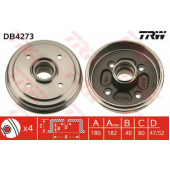 Тормозной барабан TRW DB4273