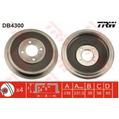 Тормозной барабан TRW DB4300
