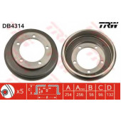 Тормозной барабан TRW DB4314