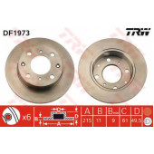 Тормозной диск TRW DF1973