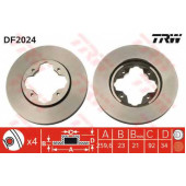 Тормозной диск TRW DF2024