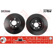 Тормозной диск TRW DF2596