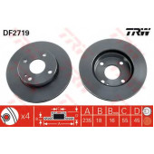 Тормозной диск TRW DF2719