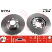 Диск тормозной передний PEUGEOT EXPERT 96-00 <b>TRW DF2754</b>