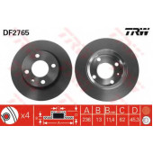 Тормозной диск TRW DF2765