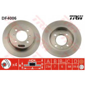 Тормозной диск TRW DF4006