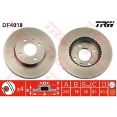 Тормозной диск TRW DF4018