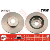 Тормозной диск TRW DF4104
