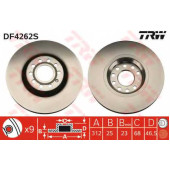 Тормозной диск TRW DF4262S
