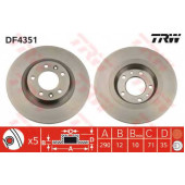 Тормозной диск TRW DF4351