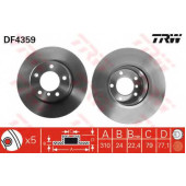 Тормозной диск TRW DF4359