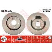 Тормозной диск TRW DF4857S