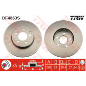 Тормозной диск TRW DF4863S