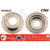 Тормозной диск TRW DF4903S