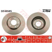 Тормозной диск TRW DF4958S