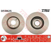 Тормозной диск TRW DF4962S