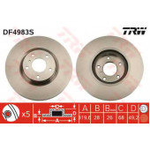Тормозной диск TRW DF4983S