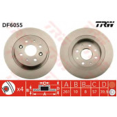 Тормозной диск TRW DF6055