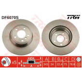 Тормозной диск TRW DF6070S
