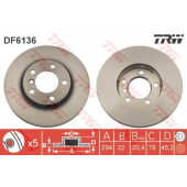 Тормозной диск TRW DF6136