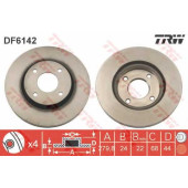 Тормозной диск TRW DF6142