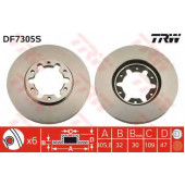 Тормозной диск TRW DF7305S