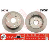 Тормозной диск TRW DF7381